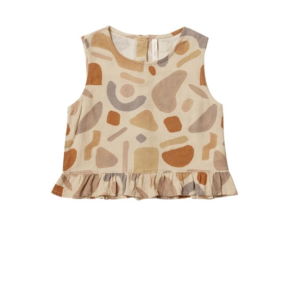 Rylee and Cru Oceanside Top and Wide leg pant in Abstract print size 8-9 - Picture 3 of 9